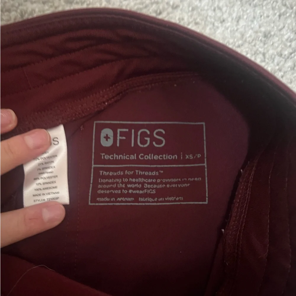 Women's Burgundy Livingston™ - Petite Basic Scrub Pants - Picture 4 of 4